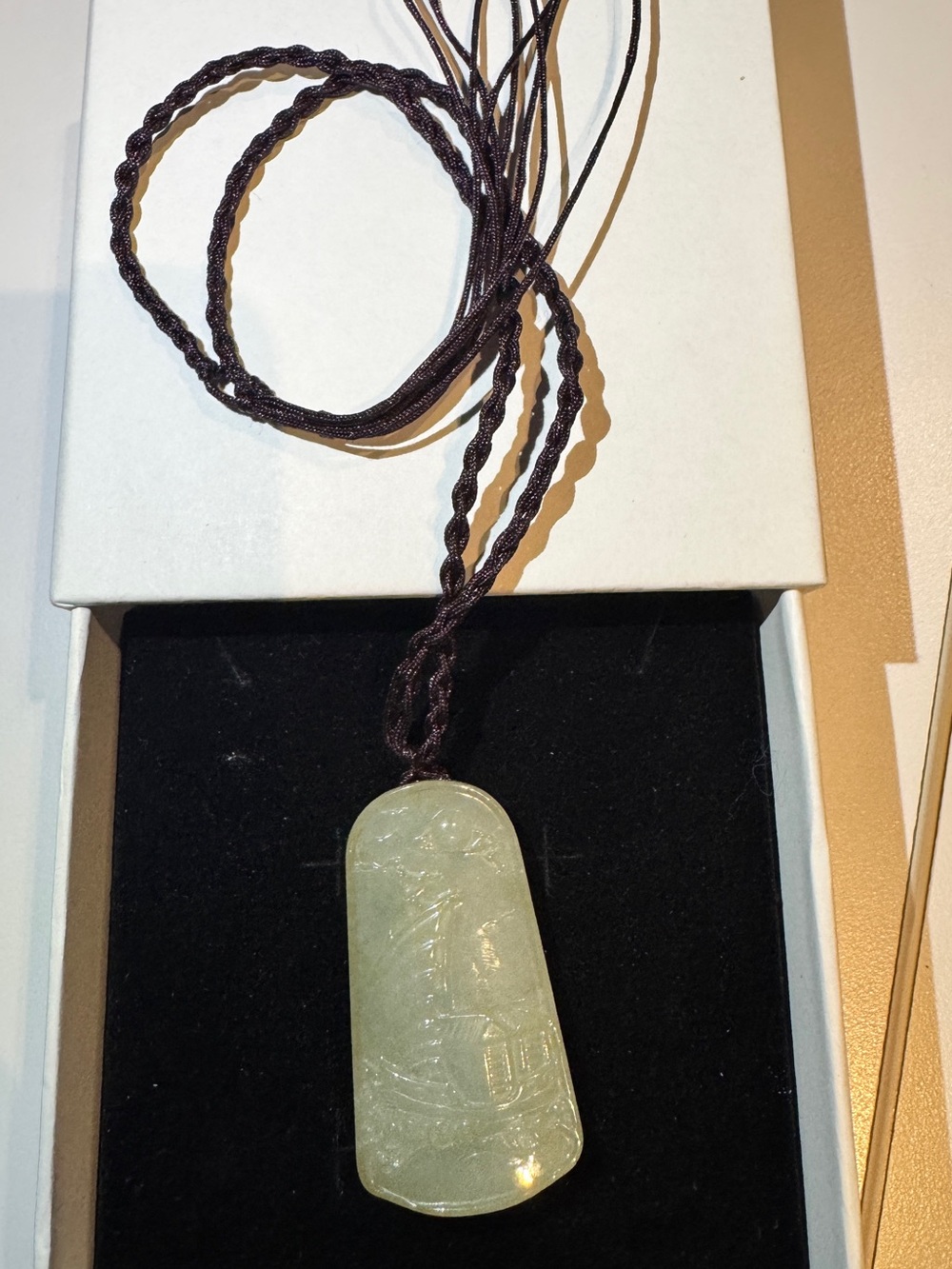Jade Carved Boat 🛥️ Pendant Necklace - Women's Jewelry